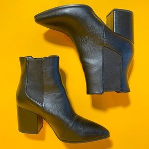 Faux-leather Heeled Chelsea Boots